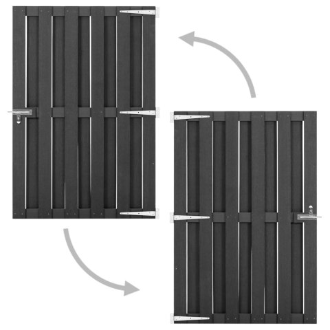 FURTKA OGRODOWA WPC 100X150CM SZARA
