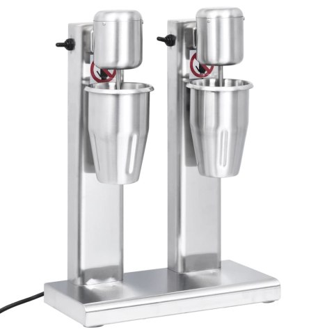MIKSER DO KOKTAJLI MLECZNYCH Z 2 KUBKAMI STAL NIERDZEWNA 2 L