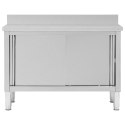 STÓŁ ROBOCZY PRZESUWNE DRZWI 120X50X(95-97)CM STAL