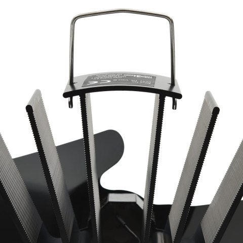 ZASILANY CIEPŁEM WENTYLATOR KOMINKOWY 2 ŁOPATKI CZARNY