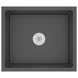 RĘCZNIE ROBIONY ZLEW KUCHENNY CZARNY STAL NIERDZEWNA