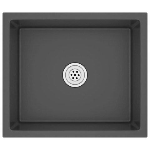 RĘCZNIE ROBIONY ZLEW KUCHENNY CZARNY STAL NIERDZEWNA