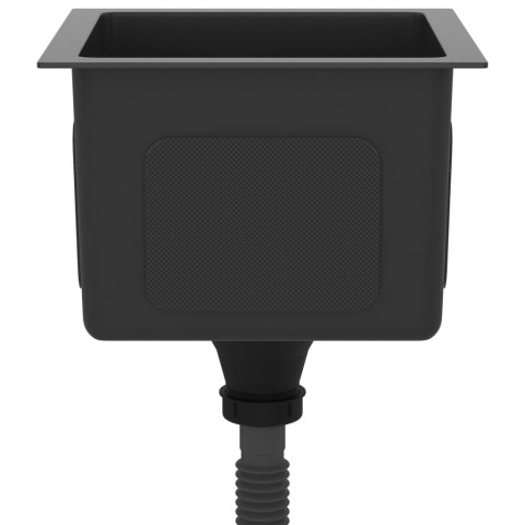 RĘCZNIE ROBIONY ZLEWOZMYWAK CZARNY STAL NIERDZEWNA