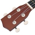 UKULELE SOPRANOWE Z POKROWCEM DLA DZIECI CIEMNE DREWNO 21"