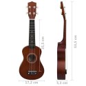 UKULELE SOPRANOWE Z POKROWCEM DLA DZIECI CIEMNE DREWNO 21"