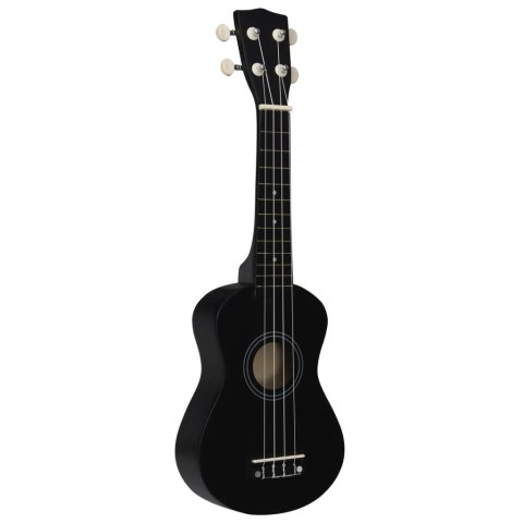 UKULELE SOPRANOWE Z POKROWCEM DLA DZIECI CZARNE 21"