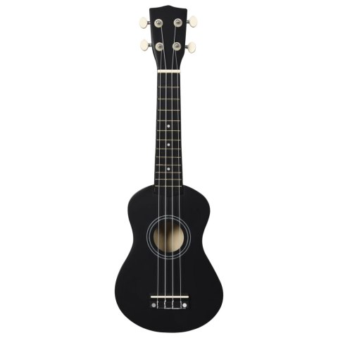 UKULELE SOPRANOWE Z POKROWCEM DLA DZIECI CZARNE 21"