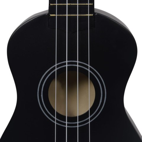 UKULELE SOPRANOWE Z POKROWCEM DLA DZIECI CZARNE 21"