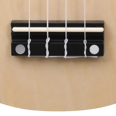 UKULELE SOPRANOWE Z POKROWCEM DLA DZIECI JASNE DREWNO 21"