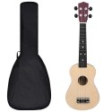 UKULELE SOPRANOWE Z POKROWCEM DLA DZIECI JASNE DREWNO 23"