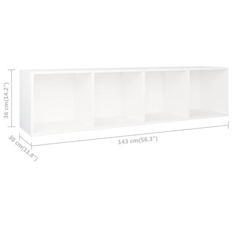 REGAŁ NA KSIĄŻKI BIAŁY 36X30X143CM