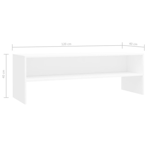 SZAFKA POD TV BIAŁA 120X40X40CM