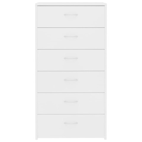 KOMODA 6 SZUFLAD BIAŁA 50X34X96CM