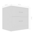 SZAFKA NOCNA BIAŁA 40X30X40CM