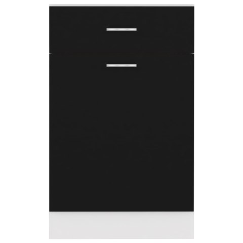 SZAFKA Z SZUFLADĄ CZARNA 50X46X815CM