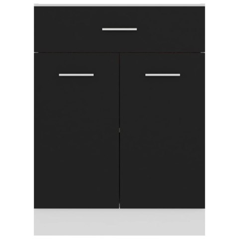 SZAFKA Z SZUFLADĄ CZARNA 60X46X81,5CM