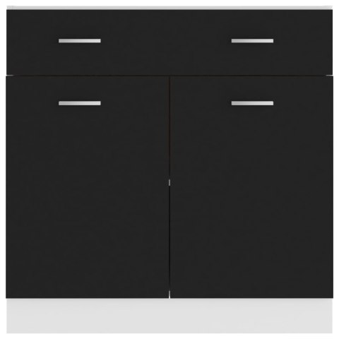 SZAFKA Z SZUFLADĄ CZARNA 80X46X81,5CM