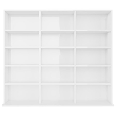 SZAFKA NA PŁYTY CD POŁYSK BIAŁA 102X23X89,5CM