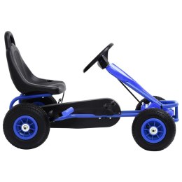 GOKART NA PEDAŁY, Z OPONAMI PNEUMATYCZNYMI, NIEBIESKI