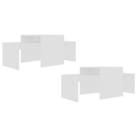 ZESTAW STOLIKÓW KAWOWYCH BIAŁY 100X48X40CM