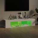 SZAFKA TV Z OŚWIETLENIEM LED BIAŁA 135X39X30CM