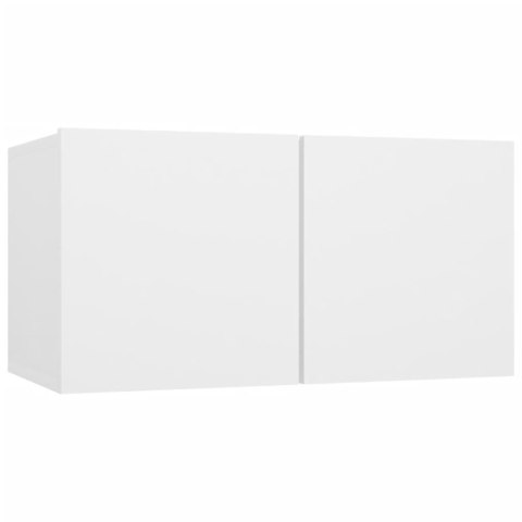 SZAFKI WISZĄCE POD TV 2SZT BIAŁE 60X30X30CM