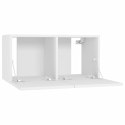 SZAFKI WISZĄCE POD TV 2SZT BIAŁE 60X30X30CM