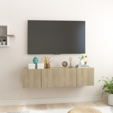 SZAFKI WISZĄCE POD TV 2 SZT DĄB SONOMA 60X30X30CM