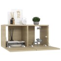 SZAFKI WISZĄCE POD TV 2 SZT DĄB SONOMA 60X30X30CM