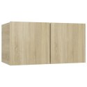 SZAFKI WISZĄCE POD TV 2 SZT DĄB SONOMA 60X30X30CM