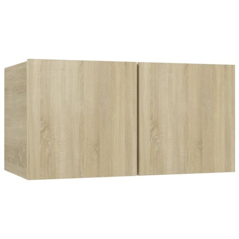 SZAFKI WISZĄCE POD TV 2 SZT DĄB SONOMA 60X30X30CM