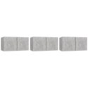 SZAFKI WISZĄCE POD TV 3SZTSZAROŚĆ BETONU 60X30X30CM