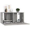 SZAFKI WISZĄCE POD TV 3SZTSZAROŚĆ BETONU 60X30X30CM