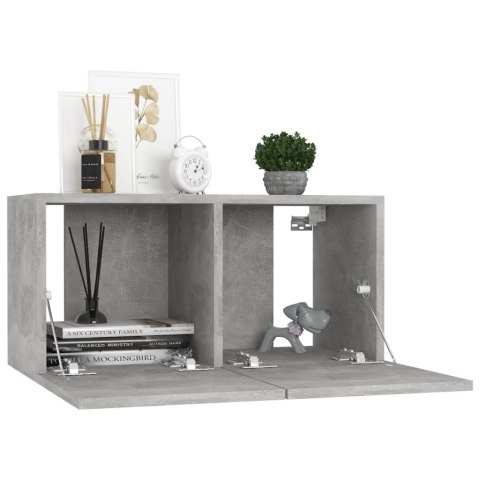 SZAFKI WISZĄCE POD TV 3SZTSZAROŚĆ BETONU 60X30X30CM