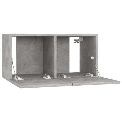 SZAFKI WISZĄCE POD TV 3SZTSZAROŚĆ BETONU 60X30X30CM