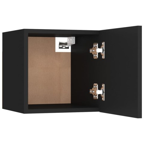 WISZĄCE SZAFKI TELEWIZYJNE 2SZT CZARNE 30,5X30X30CM
