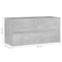 SZAFKA POD UMYWALKĘ SZAROŚĆ BETONU 90X38,5X45CM