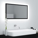 LUSTRO ŁAZIENKOWE LED CZARNE 80X85X37CM