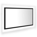 LUSTRO ŁAZIENKOWE LED CZARNE 80X85X37CM