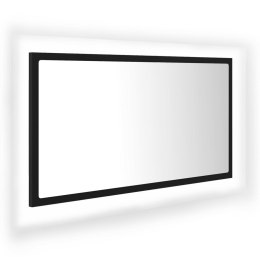 LUSTRO ŁAZIENKOWE LED CZARNE 80X85X37CM