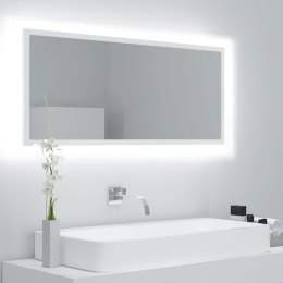 LUSTRO ŁAZIENKOWE Z LED BIAŁE 100X8,5X37CM