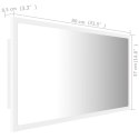 LUSTRO ŁAZIENKOWE Z LED BIAŁE 80X8,5X37CM AKRYL