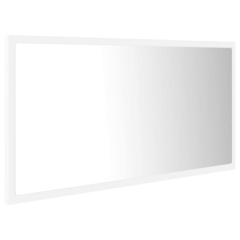 LUSTRO ŁAZIENKOWE Z LED BIAŁE 90X8,5X37CM AKRYL