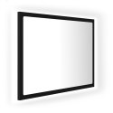 LUSTRO ŁAZIENKOWE Z LED CZARNE 60X8,5X37CM
