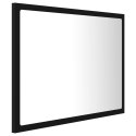 LUSTRO ŁAZIENKOWE Z LED CZARNE 60X8,5X37CM