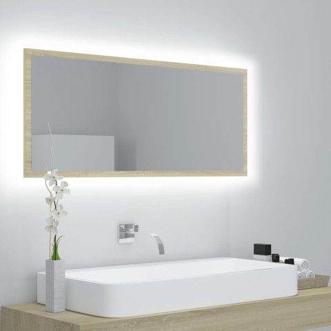 LUSTRO ŁAZIENKOWE Z LED KOLOR DĄB SONOMA 100X8,5X37CM
