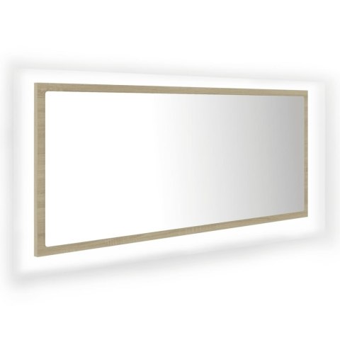 LUSTRO ŁAZIENKOWE Z LED KOLOR DĄB SONOMA 100X8,5X37CM