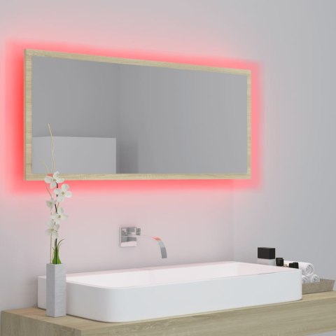 LUSTRO ŁAZIENKOWE Z LED KOLOR DĄB SONOMA 100X8,5X37CM
