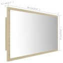LUSTRO ŁAZIENKOWE Z LED KOLOR DĄB SO90X85X37CM
