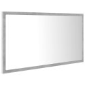 LUSTRO ŁAZIENKOWE Z LED SZARY BETON 80X8,5X37CM